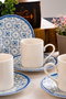 Hermia Meyra 12 Juego de Tazas de Café y Platos de Porcelana